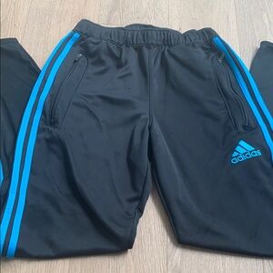 Adidas Mens Black and Blue Track Pants
